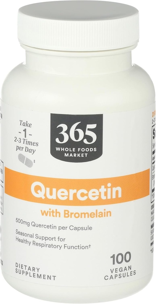 Marché des aliments entiers, Quercetin avec Bromelain, 100 comtes