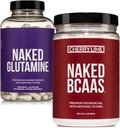 NAKED Cherry Lime BCAAs 34 Sevings + Pure L-Glutamine 240 Capsules Bundle: Non-GMO, Gluten Free, Muscle Recovery, Nothing Artificial