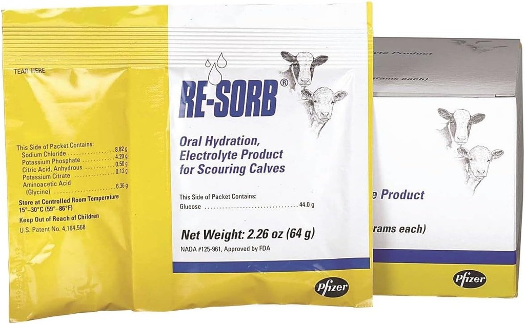 PFIZER ANIMAL SANTE 8142 Résorber les électrolytes, 64g