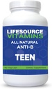 LifeSourceVitamines Teen Support- Anti-B - 90 Caps - Formule propriétaire - LSV, 1 Compte (paquet de 1)