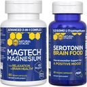 STACKS NATURAUX MagTech Magnésium + Sérotonine Cerveau Alimentation - Soutient la relaxation, la santé cérébrale et une humeur positive* - 150 Capsules totales