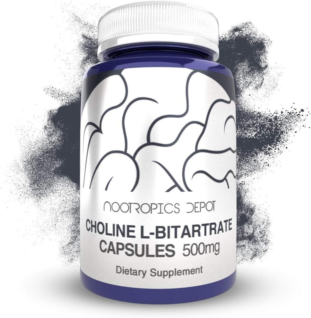 Capsules de L-Bitartrate de choline 500mg (180 Nombre)