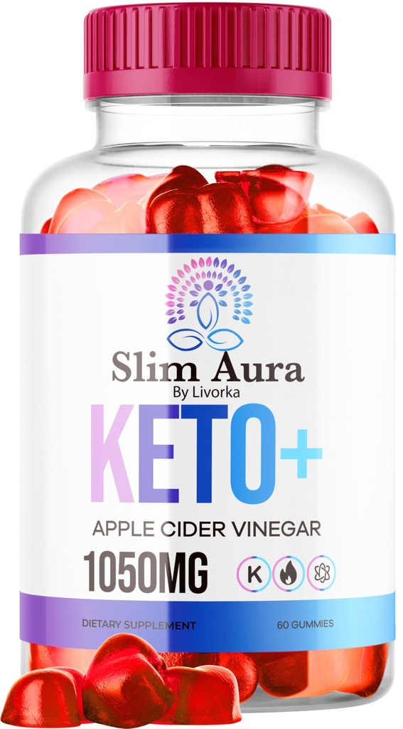 Slim Aura Keto Gommies de vinaigre de cidre de pomme 1050MG Formule avancée Gummys, Toutes les formules naturelles Premium, Slimaura Gomitas Avis, 60 Gommies pour 1 mois