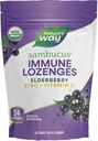 Nature's Way Sambucus Immune Lozenges, Zinc + Vitamine C, Extrait de mûrier noir, USDA certifié biologique, Aromatisé aux baies d'origine, 24 Lozenges (paquetage May Vary)