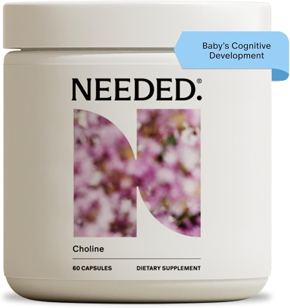 J'avais besoin. Choline prénatale pour le développement cognitif - Le supplément choline aide le développement du cerveau du bébé - soutient la grossesse et le métabolisme en santé - Testé par un tiers - 60 capsules