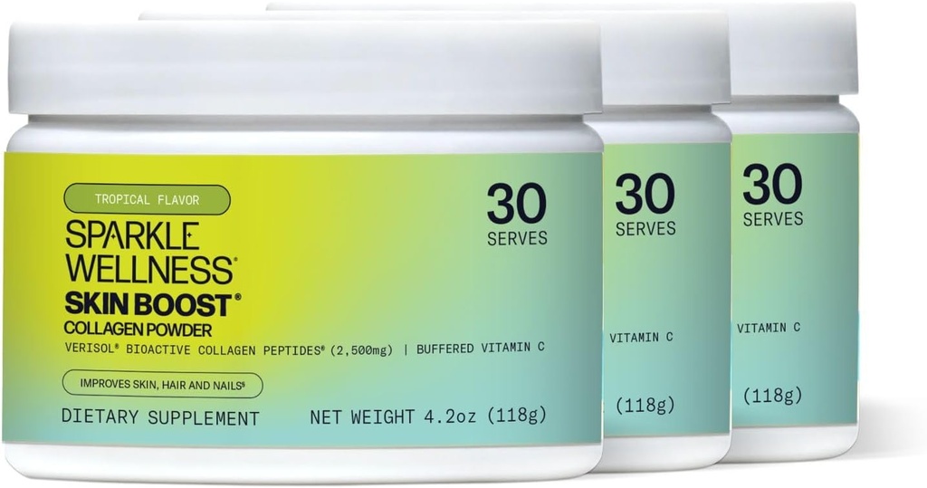 Sparkle Wellness Skin Boost (Tropical) [3 Paquet de 30-Serves]