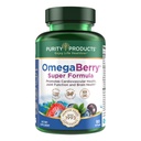 Purity Products OmegaBerry Fish Oil w/Vitamin D3 + Organic Acai Super Formula - 1875 mg of Concentrated, Molecularly Distilled, Ultra Pure Omega-3s 1080 mg EPA + 720mg DHA + 120 mg DPA - 90 Count