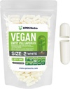 XPRS Nutra Size 2 Empty Capsules - 100 Empty Vegan Capsules - Vegetarian Empty Pill - DIY Vegetable Capsule Filling - Veggie Caps Pills (White)