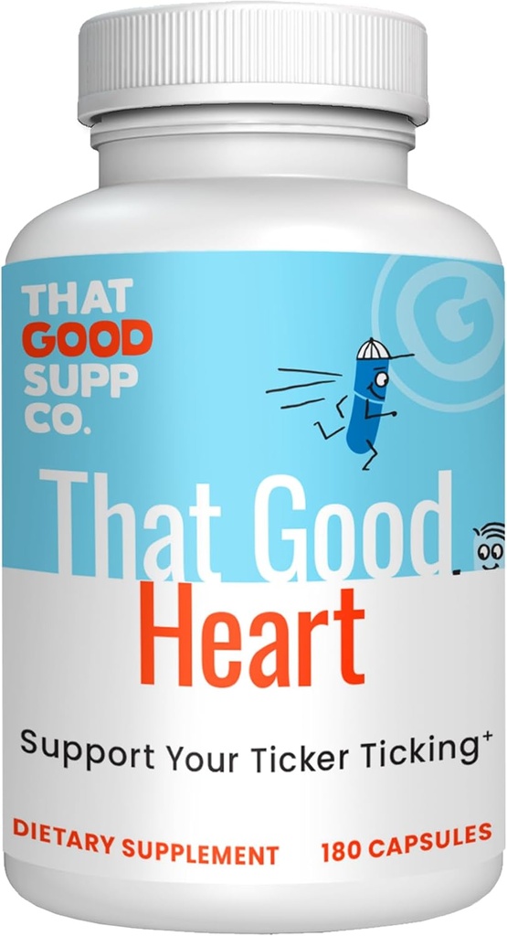 That Good Supp Co - That Good Heart CoQ10 Supplément nutritionnel pour les hommes et les femmes - Soutient la santé générale et la circulation sanguine - Fabriqué aux États-Unis