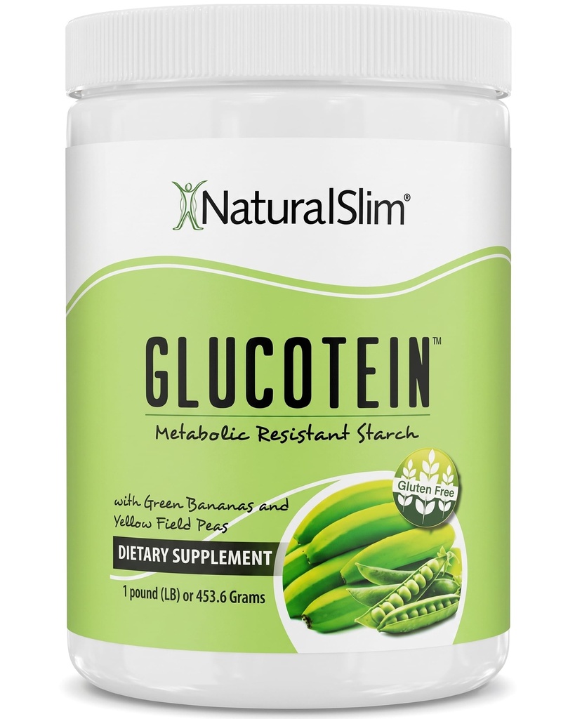 Supplément d'amidon naturel résistant aux prébiotiques avec farine de banane verte biologique et mélange d'amidon de pois en poudre de glucotéine - sans OGM et sans gluten - 16 portions