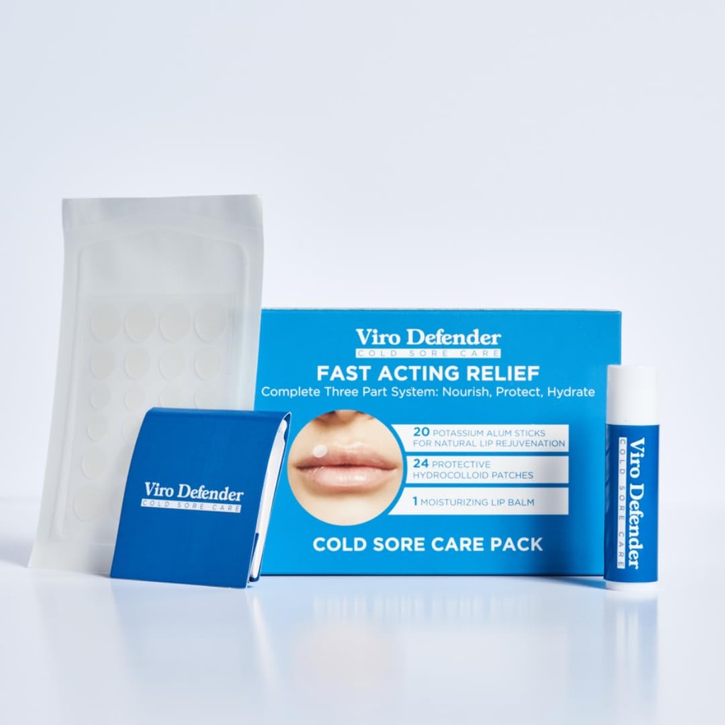 Hydrocolloïd & Alum Stone Cold Sore Care Pack est un premier traitement révolutionnaire en trois parties, combinant des patchs hydrocolloïdes, de la pierre d'alum et du baume à lèvres pour apaiser votre plaie froide