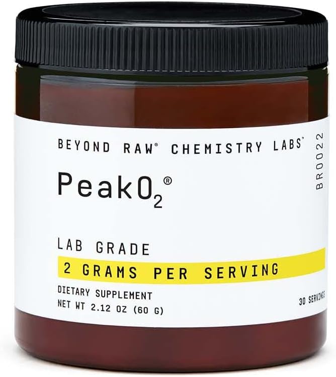 BEYOND RAW Chimie Labs Peak 02 Poudre, fournit l'endurance pendant les séances d'entraînement, 30 portions