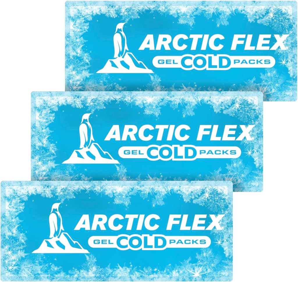 Paquets de remplacement de gel de Flex Arctic - Taille pour la glace de genou - Thérapie froide et chaude pour blessures, soulagement de la douleur, gonflement - pour l'enroulement de compression réutilisable - pour les blessures sportives, les femmes et les hommes