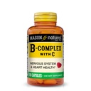 MASON NATURAL B-Complex avec vitamine C – Système nerveux et soutien de la santé cardiaque – 100 capsules
