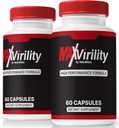 NutraRize (2 Pack) MaxVirility, MaxVirility Formule haute performance pilules, Supplément tout naturel pour soutenir la santé musculaire et le bien-être général, Pastilles officielles Avis (120 Capsules)