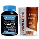 BIEN-ÊTRE LABSRX NAD+ Supplément Capsules 1500mg - Lions Mane Poudre 2000mg