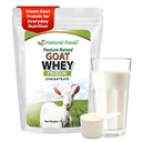 Z Aliments naturels Concentré de poudre de lactosérum de chèvre - Non dénaturé, non aromatisé, élevé de pâturage Whey - Poudre de protéines de chèvre propre avec protéines vitales pour la gestion du poids, soutien immunitaire, fitness, 1 lb