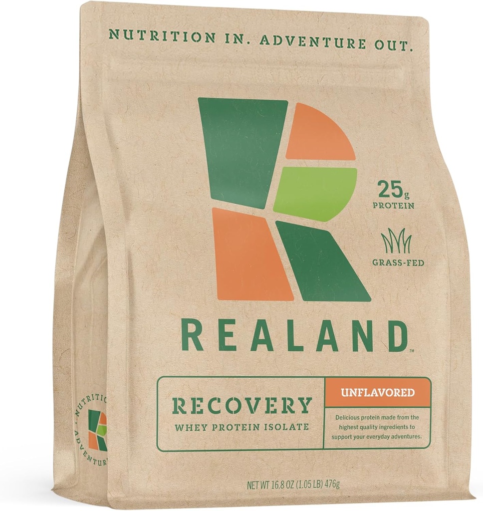 Isolate de protéines de lactosérum - Poudre de protéines de la herbacée pour la récupération - 22g de protéines - 17 portions (un seul calibre, sans saveur)