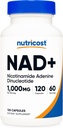 Nutricost NAD+ Supplément 1000mg par portion,120 Capsules (Nicotinamide Adenine Dinucléotide) - 60 portions, sans gluten, végétalien