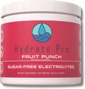 Poudre d'électrolyte sans sucre $ 1000mg Complexe d'électrolyte à haute teneur en sodium $ POTS Support et prévention de la grippe kéto $ 45 Servants Hydratation naturelle (Fruit Punch)