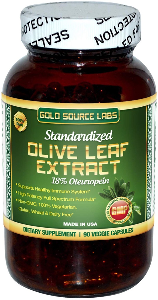 Capsules d'extrait de feuille d'olive biologique - Extrait d'oleuropéine normalisé Pure Organic Olive Leaf Plus, 90 capsules végétariennes, 400 mg Complexe de résistance maximale pour la santé immunitaire