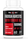 1600mg Fadogia Agrestis Tongkat Ali Supplément, Fadogia Agrestis Extrait pour hommes avec Ashwagandha - Force maximale, 60 Softgels