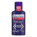 Mucinex Nightshift Sinus, médecine de la toux froide et de la grippe pour adultes, puissant sinus de nuit pour le soulagement du sinus, le soulagement de la gorge douloureuse, la toux suppresseur et nasale pour adultes, 6 Fl Oz