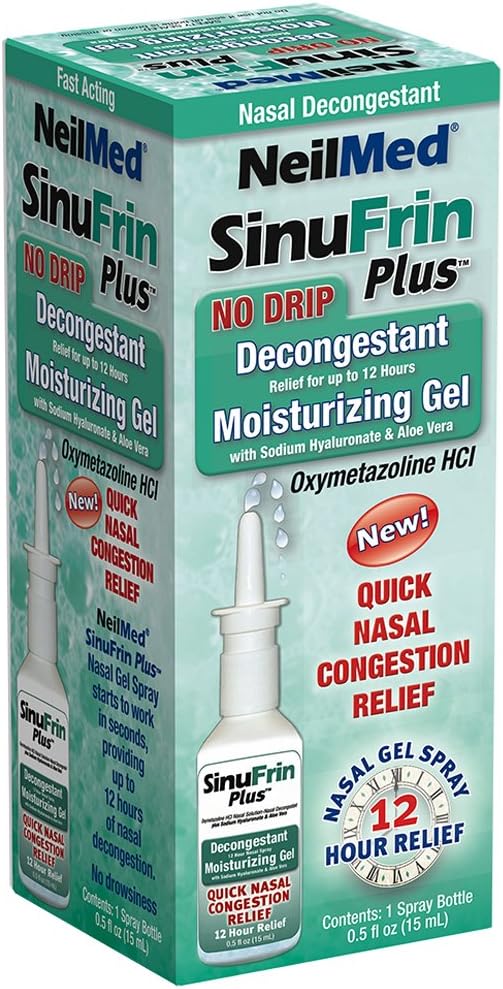 Gel hydratant Neilmed Sinufrin Plus Defongestant, .5 Fluid Ounce (Paquetage May Vary)