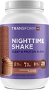 Transformer l'AC pendant la nuit Shake, Sommeil + Mélange de protéines, 28 portions, Chocolat Mousse Saveur