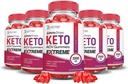 Laboratoires justifiés (5 Pack Keto gouttes Gommies de vinaigre de cidre de pomme Kéto Extreme 2000MG gouttes de kéto Gommies Formule avancée vinaigre de cidre de pomme avec jus de pomme de grenade poudre B12 Vegan Non OGM 300 Gommys