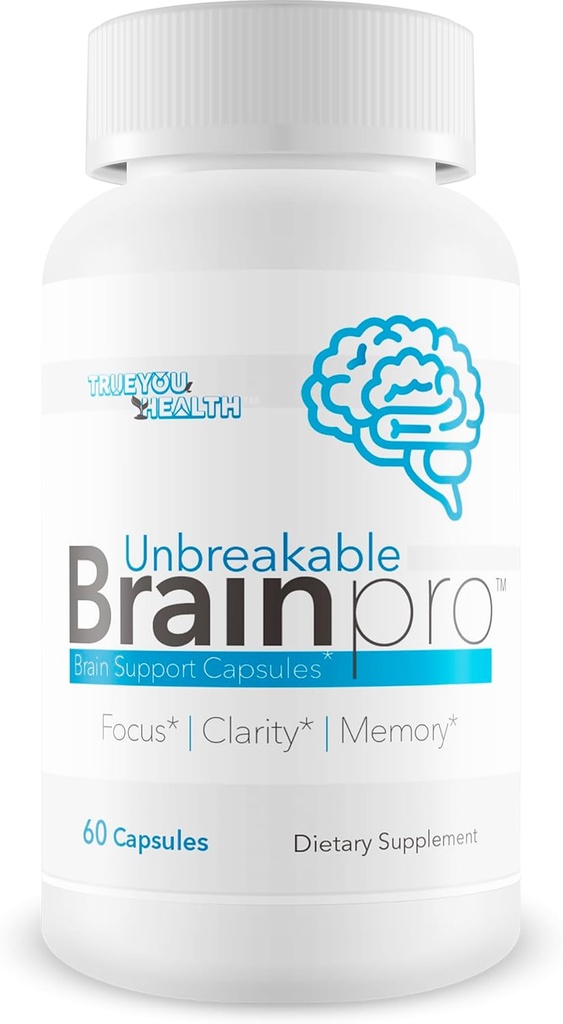 Unbreakable Cerveau Pro - Notre meilleur supplément de soutien au cerveau - Soutien à la mémoire cérébrale - Soutien à la santé cérébrale naturelle - Soutien au cerveau pour les femmes et les hommes - Suppléments de soutien au cerveau pour la mémoire et la concentration