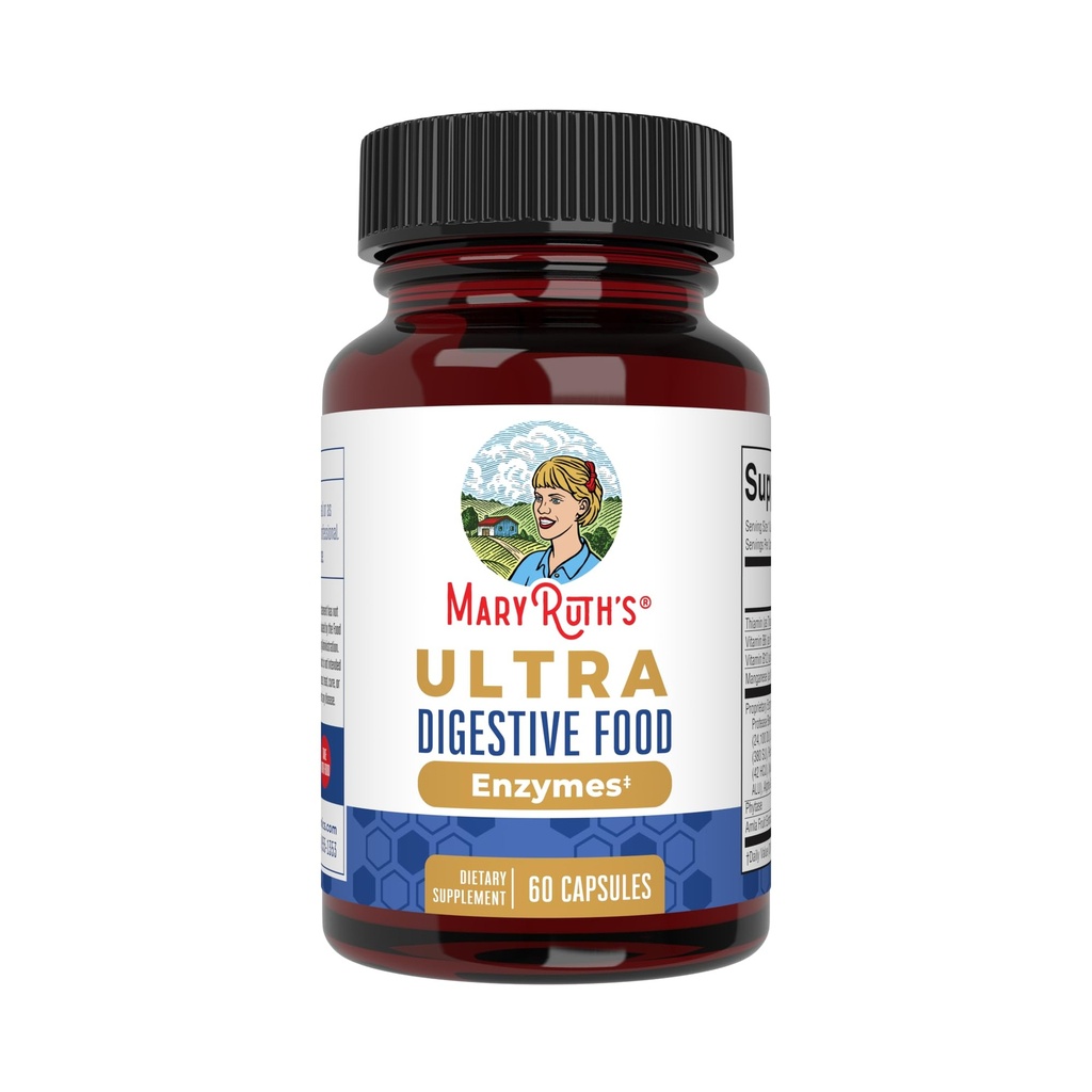 MaryRuth Organics Capsules d'enzymes ultra digestives (jusqu'à 2 mois d'approvisionnement) Supplément pour le soutien de la santé Gut Digestion & Immmune avec Amylase