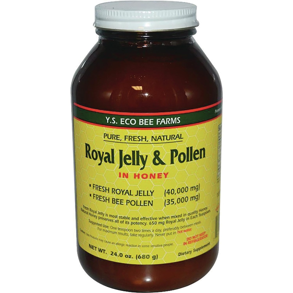 Jelly Royal frais + Pollen d'abeille, Miel Mix - 40 000 mg YS Eco Bee Farms 24,0 oz.