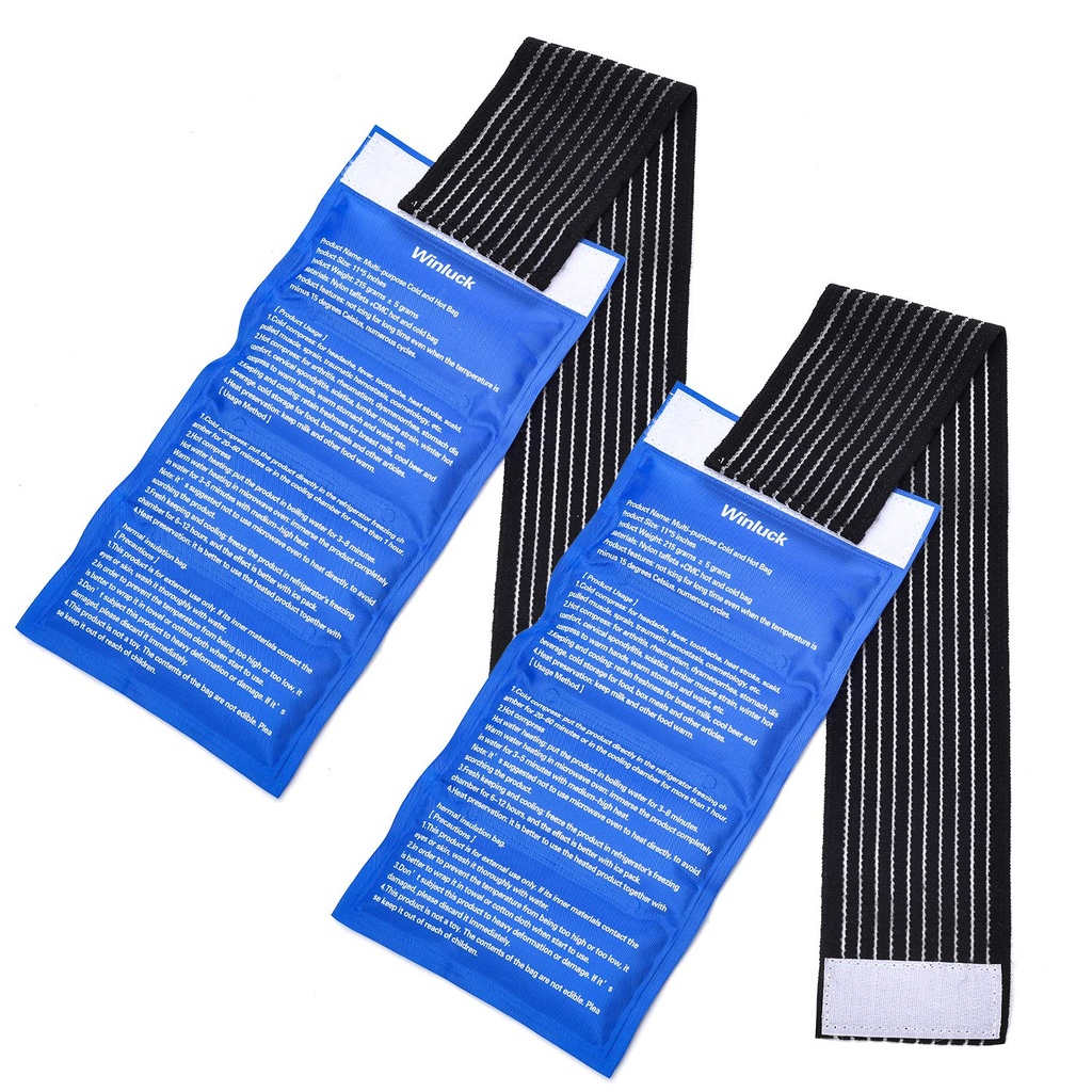 Gel Ice Cold Packs - 2-Piece Set) Comprimé doux réutilisable froid / chaud, procure une douleur articulaire et musculaire. Thérapie flexible des blessures - épaule, dos, genou, cou, cheville et plus.