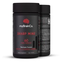 myBrainCo. Sharp Mind - Supplément Cerveau Nootropique pour la Mémoire & Focus - Herbes Adaptogènes et Nootropiques pour soutenir la Santé du Cerveau - Rhodiola, Gingko, Phosphatidylsérine et plus (60 Vege-Capsules)
