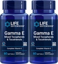 Extension de vie Gamma E Tocophérols mixtes et tocotriénols 60 Softgels (paquet de 2)