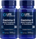 Life Extension Gamma E Mixed Tocopherols & Tocotrienols 60 Softgels (Pack of 2)