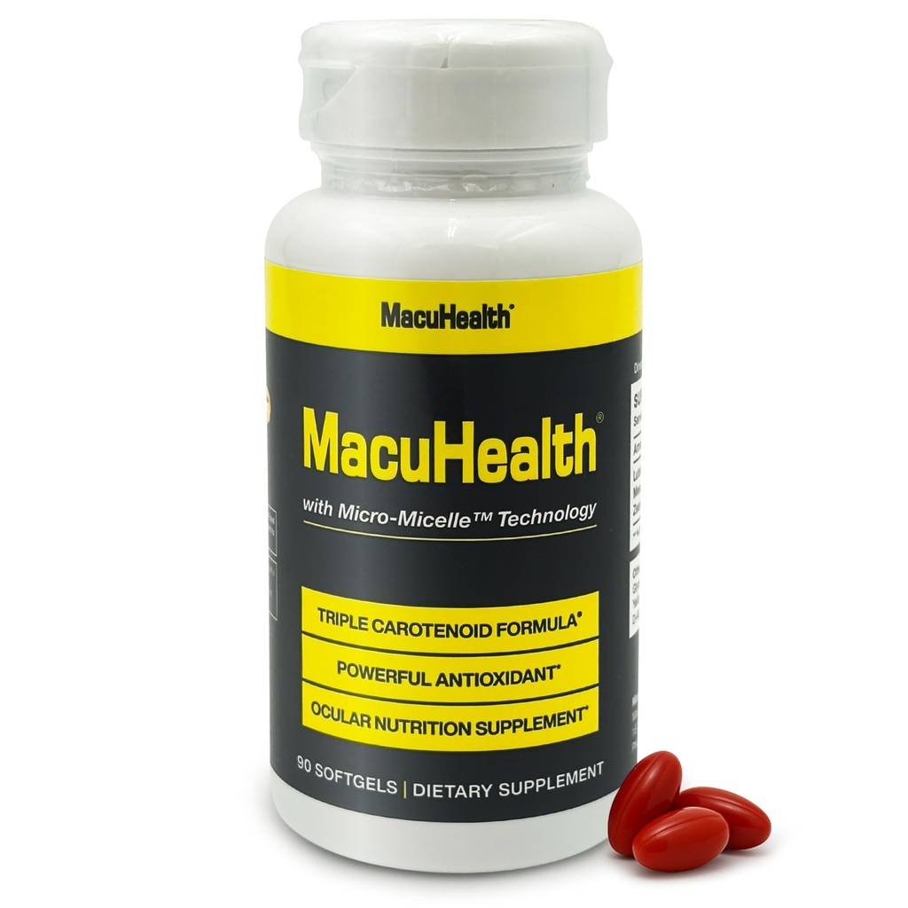 Macuhealth Triple Carotenoid Formula - Eye Vitamins for Adults, 90 Softgels