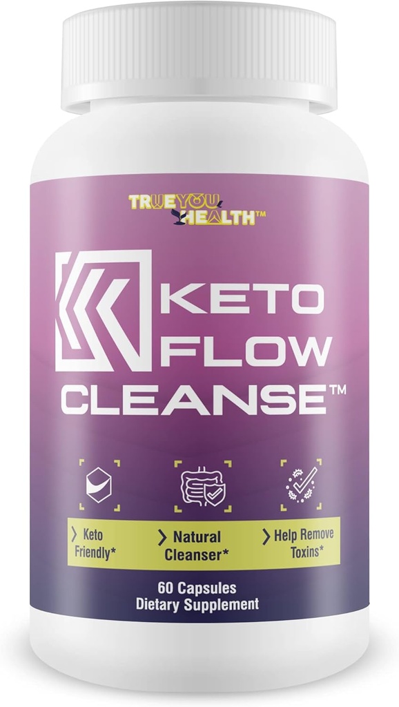 Keto Flow Cleanse - Natural Cleanse Aid - Support Waste & Toxin Elimination - Acai Cleanser Keto Pills with Probiotics - Keto Detox Colon Cleanser to Support Energy, Ketosis, & Digestive Health