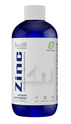 Zinc ionique liquide 3 mois d'approvisionnement d'encouragement de la peau claire de l'énergie soutenue de soutien inflammatoire naturel