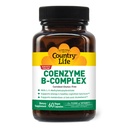 Coenzyme B-Complexe Country Life, 60 Capsules – Soutient l'énergie et le métabolisme, l'humeur et la fonction cognitive – Vitamines B véganes, sans gluten, biodisponibles avec Choline