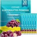 Packs d'hydratation Sans sucre, Mélange de boissons électrolytiques Packs d'hydratation portables pour une hydratation rapide, Saveur de raisin, 30 bâtons