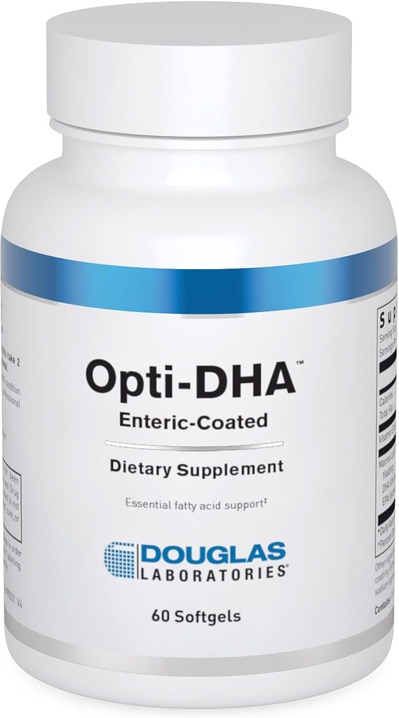 Douglas Laboratories Opti-DHA Enteric-Coated | Essential Omega-3 Fatty Acids for Cardiovascular Health | 60 Capsules