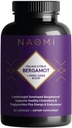 NAOMI Italien Citrus Bergamot Plus oxyde nitrique Boost, Cardiologue primé Dvlpd, soutient le cholestérol sain et la pression artérielle dans la gamme normale, avec 7 Polyphénols clés, 30 jours d'approvisionnement
