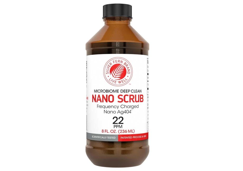 Nano Scrub by Silver Fern Brand - 1 bouteille - 48 portions - Fréquence activée Nano Ag4O4 - Liquide