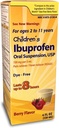 Taro Ibuprofène pour enfants Suspension buvable 100 mg par 5 mL, 4 Fl Oz, analgésique et réducteur de fièvre pour les 2-11 ans, sans colorant, goût de baie
