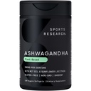 Sports Research® Ashwagandha Softgels avec de l'huile de noix de coco MCT - Adaptogène ayurvédique naturel fabriqué avec Shoden® Ashwa pour la relaxation, le calme et le sommeil - Sans gluten et végétalien - 120 Compte