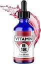 FWS Liquide B12 gouttes Vitamine B12 Supplément 5000 mcg Sublingual Méthylcobalamine Organique Non-OGM Vegan Haute Absorption Méthyl B12 Dosage réglable Soutiens Production d'énergie accrue