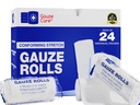 Gaze Rolls Pack de 24 – Lint de qualité supérieure et sans latex 4 pouces x 4,1 Yards Conforming Stretch Bandages Conçus pour un soin et un confort efficaces de la plaie - Idéal pour une utilisation comme enveloppe de maman