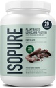 Poudre de protéines à base de plantes, sans lactose, sans gluten, avec fer, chocolat, 20g de protéines végétales par portion, 1,37 Lb, 20 portions